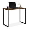 Mesa para Estudo Escritório Office e Decorativo 0,76 Cm:preto/imbuia - 2