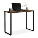 Ver imagem 2 de Mesa para Estudo Escritório Office e Decorativo 0,76 Cm:preto/imbuia