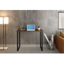 Ver imagem 3 de Mesa para Estudo Escritório Office e Decorativo 0,76 Cm:preto/imbuia