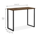 Ver imagem 4 de Mesa para Estudo Escritório Office e Decorativo 0,76 Cm:preto/imbuia