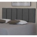Ver imagem 2 de Cabeceira Viuva ou Solteirão Estofada Moderna para Quarto - 128 Cm - Cinza Suede