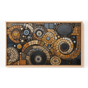 Ver imagem 2 de Quadro Decorativo N°19 105x60cm - Panorâmico Mosaico - Terroso - Madeira Clara - Rollflex