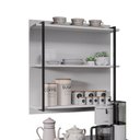 Ver imagem 1 de Prateleira Industrial Tripla Cozinha Suspenso de Parede Emi 70,5cm Branco M12 - D'Rossi