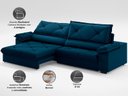 Ver imagem 3 de Sofá com Carregador Usb e Molas no Assento Retrátil Reclinável Nice 2,10m Velosuede - Netsofas