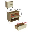Ver imagem 4 de Balcão de Cozinha 80 Cm Nanda 1 Porta 1 Gaveta Nature/arenas - Tecno Mobili