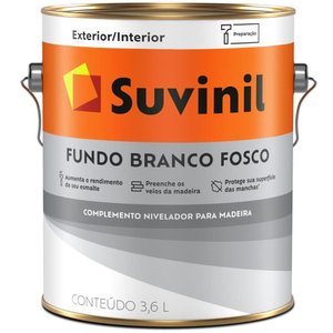 Fundo Branco Fosco 3,6 Litros - 53408297 - Suvinil Fundo 3,6l Branco Fosco