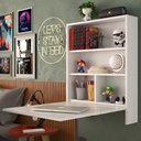 Ver imagem 7 de Mesa de Parede Multiuso com Armário Seven Branco - Moville Movelaria