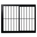 Ver imagem 1 de Janela Vitro 2 Folhas com Grade de Correr Alum. Preto Linha Veneza 100x120