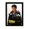 Quadro De Volta Para o Futuro Filme Poster A4 Preto Vidro - 2
