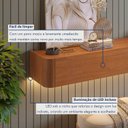 Ver imagem 5 de Aparador Suspenso Apolo 100% MDF 2 Gavetas 180cm com LED Marrom/Marrome