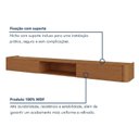 Ver imagem 4 de Aparador Suspenso Apolo 100% MDF 2 Gavetas 180cm com LED Marrom/Marrome