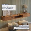 Ver imagem 6 de Aparador Suspenso Apolo 100% MDF 2 Gavetas 180cm com LED Marrom/Marrome