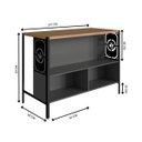 Ver imagem 7 de Mesa Bancada Gourmet Estilo Industrial 127cm P1034 Mel/grafite