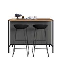 Ver imagem 4 de Mesa Bancada Gourmet Estilo Industrial 127cm P1034 Mel/grafite