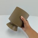 Ver imagem 5 de Cachepô Vaso Decorativo Home&Co Cerâmica 18x14x14cm Marrom
