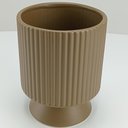 Ver mais imagens de Cachepô Vaso Decorativo Home&Co Cerâmica 18x14x14cm Marrom