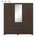 Ver mais imagens de Guarda Roupa 4 Portas Cadis Casal Café Touch - Demóbile