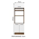 Ver imagem 3 de Torre Quente Armário de Cozinha 70 cm 3 Portas Rustic/Branco Agata Madesa