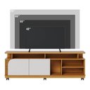 Ver imagem 4 de Rack Bancada Jurerê 1.8 para Sala de Tv até 75 Polegadas Naturale Off White Matte Colibri