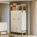 Ver imagem 1 de Guarda Roupa Roupeiro Infantil 4375 Branco Acetinado Patoti Móveis