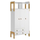 Ver imagem 3 de Guarda Roupa Roupeiro Infantil 4375 Branco Acetinado Patoti Móveis