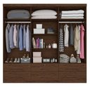 Ver imagem 4 de Guarda Roupa Casal Maximus Plus 6 Portas de Bater 6 Gavetas Marrom/Jacarandá