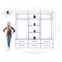 Ver imagem 5 de Guarda Roupa Casal Maximus Plus 6 Portas de Bater 6 Gavetas Marrom/Jacarandá