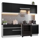 Ver imagem 3 de Armário de Cozinha Completa 260cm Branco/Preto Glamy Madesa 04