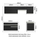 Ver imagem 4 de Armário de Cozinha Completa 260cm Branco/Preto Glamy Madesa 04
