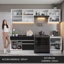 Ver imagem 7 de Armário de Cozinha Completa 260cm Branco/Preto Glamy Madesa 04