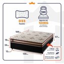 Ver imagem 5 de Cama Box Espuma Chicago Casal 138x188 Preto King House