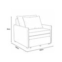 Ver imagem 6 de Poltrona Sofá Cama Mônica Confortável Retrátil Bouclê Bege - Montanari's Decor