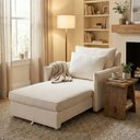 Ver imagem 1 de Poltrona Sofá Cama Mônica Confortável Retrátil Bouclê Bege - Montanari's Decor