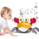 Ver imagem 2 de Brinquedo Caranguejo Fujão Música Luz Sensor Pilha para Bebê Cor:amarelo e Branco