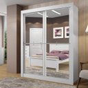 Ver imagem 1 de Guarda-Roupa Solteiro 4 Espelhos 2 Portas de Correr Milan New Leifer