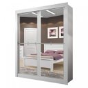 Ver imagem 3 de Guarda-Roupa Solteiro 4 Espelhos 2 Portas de Correr Milan New Leifer