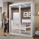 Ver imagem 5 de Guarda-Roupa Solteiro 4 Espelhos 2 Portas de Correr Milan New Leifer