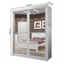 Ver imagem 4 de Guarda-Roupa Solteiro 4 Espelhos 2 Portas de Correr Milan New Leifer