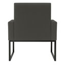 Ver imagem 5 de Kit 2 Poltronas para Recepção Thais com Base de Ferro Preto Resistente Cinza