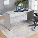 Ver imagem 1 de Mesa Escritório Escrivaninha 160cm X 70cm Pés Painel F5 Cor:cinza