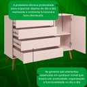 Ver imagem 6 de Comoda Sapateira Elfe Retro 1 Porta 4 Gavetas Rosa Fosco - Moveisaqui