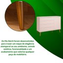 Ver imagem 5 de Comoda Sapateira Elfe Retro 1 Porta 4 Gavetas Rosa Fosco - Moveisaqui
