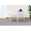 Ver imagem 4 de Kit Mesinha Redonda Centro Lateral Collie 40cm Metal Apoio Sofá Cama Studio Metal Madeira KIT Collie