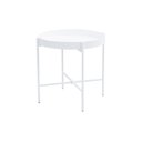 Ver imagem 3 de Kit Mesinha Redonda Centro Lateral Collie 40cm Metal Apoio Sofá Cama Studio Metal Madeira KIT Collie