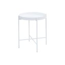 Ver imagem 2 de Kit Mesinha Redonda Centro Lateral Collie 40cm Metal Apoio Sofá Cama Studio Metal Madeira KIT Collie