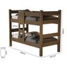 Beliche Solteiro Reforçada com Colchão que Vira Duas Camas Castanho Letícia - 3