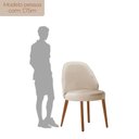 Ver imagem 4 de Conjunto com 2 Cadeiras em Madeira Ester Bege/Off White/Imbuia Marrom