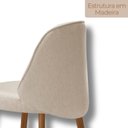 Ver imagem 5 de Conjunto com 2 Cadeiras em Madeira Ester Bege/Off White/Imbuia Marrom