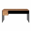 Ver imagem 3 de Mesa Escritório 160cm X 70cm Pé Painel Gaveteiro 2 Gav. F5 Cor:nogal com Preto