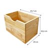Aparador de Madeira Pinus Linea de 3 Prateleiras Slim com 1 Gaveta Natural - 6
